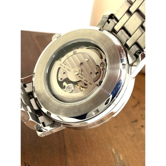 Bulova Men's Watch 96A305 Automatic Black Dial Silver Stainless Steel 42mm - Picture 7 of 14